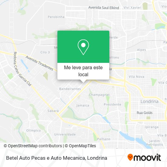 Betel Auto Pecas e Auto Mecanica mapa