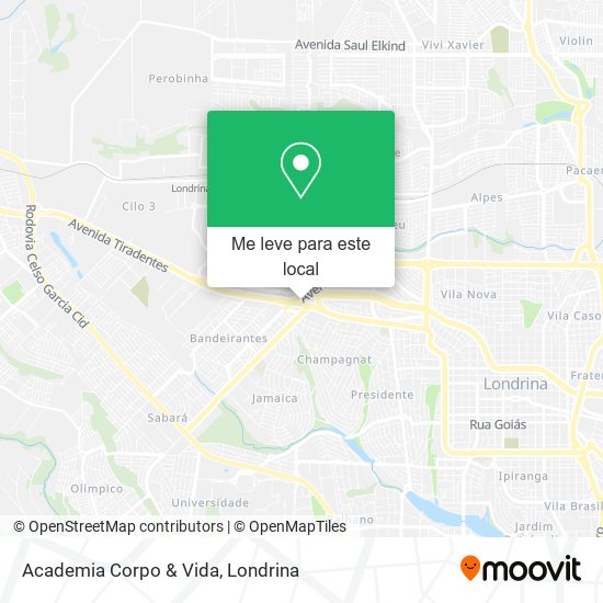 Academia Corpo & Vida mapa