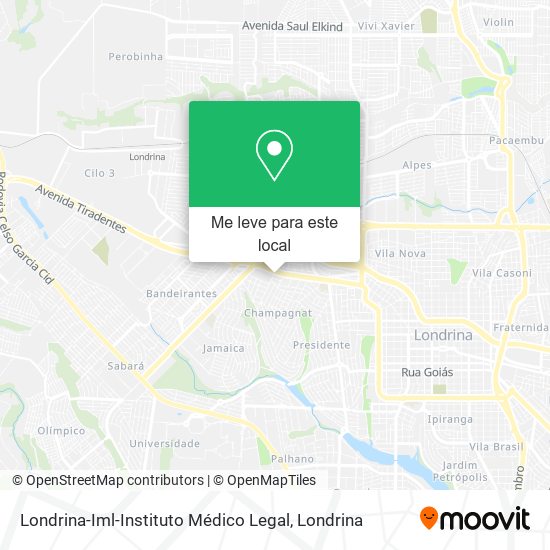 Londrina-Iml-Instituto Médico Legal mapa