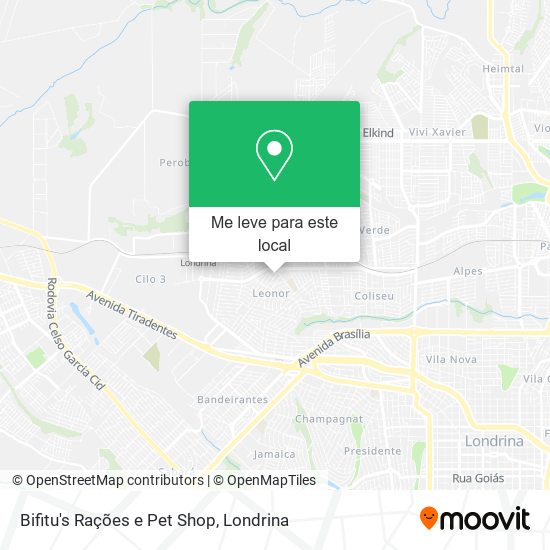 Bifitu's Rações e Pet Shop mapa
