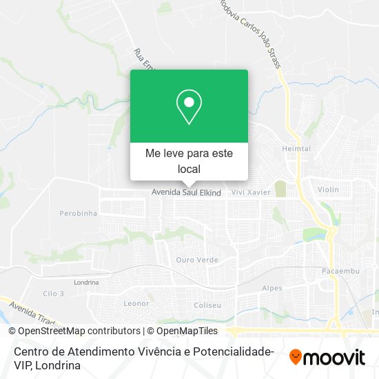 Centro de Atendimento Vivência e Potencialidade-VIP mapa