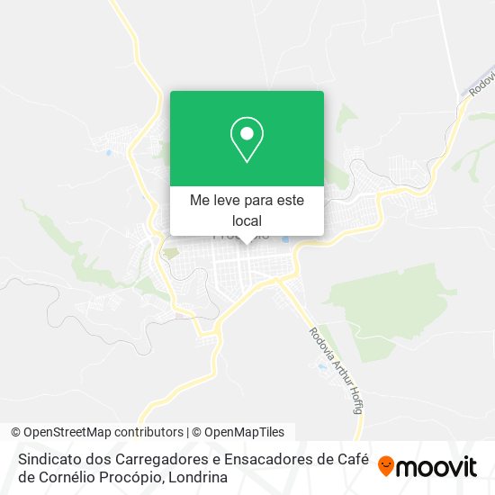 Sindicato dos Carregadores e Ensacadores de Café de Cornélio Procópio mapa