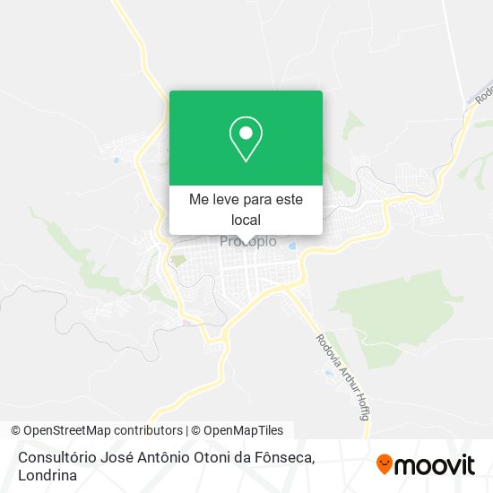Consultório José Antônio Otoni da Fônseca mapa