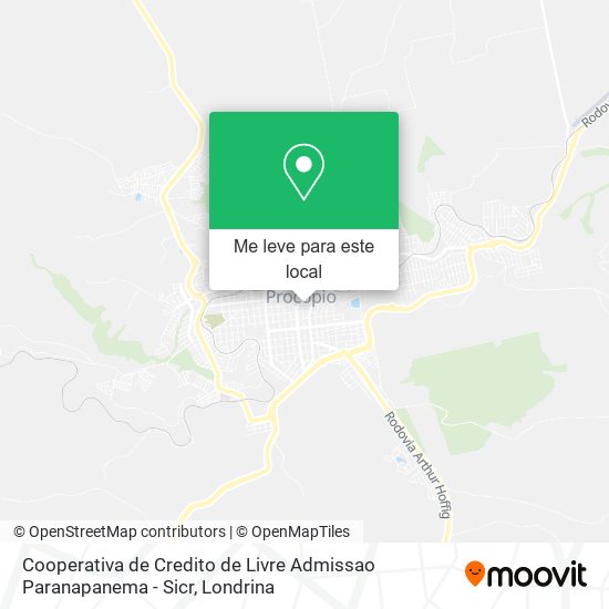 Cooperativa de Credito de Livre Admissao Paranapanema - Sicr mapa