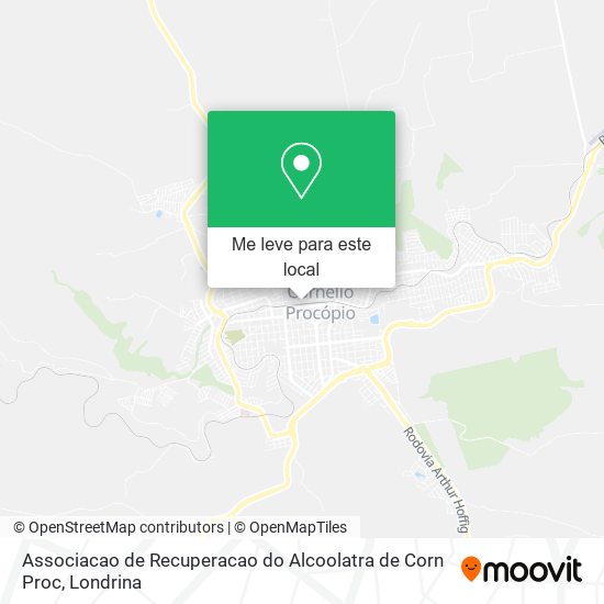 Associacao de Recuperacao do Alcoolatra de Corn Proc mapa