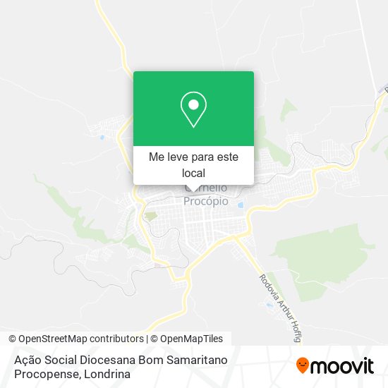Ação Social Diocesana Bom Samaritano Procopense mapa