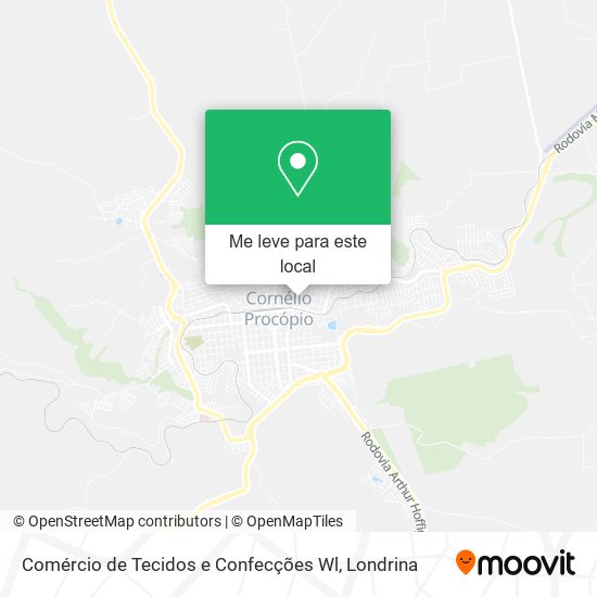 Comércio de Tecidos e Confecções Wl mapa