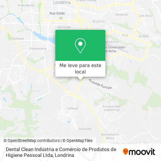 Dental Clean Indústria e Comércio de Produtos de Higiene Pessoal Ltda mapa