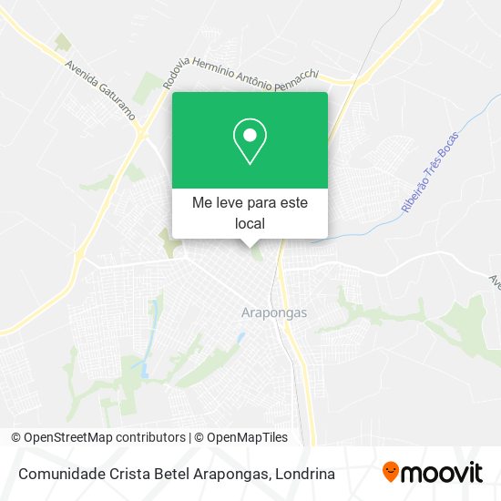 Comunidade Crista Betel Arapongas mapa
