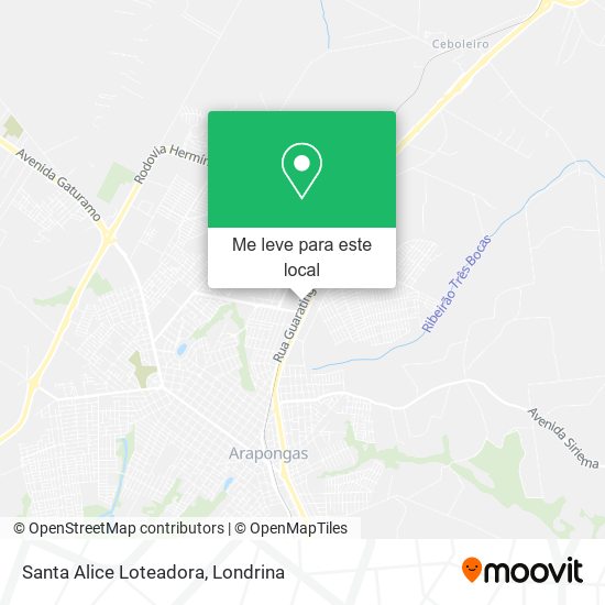 Santa Alice Loteadora mapa