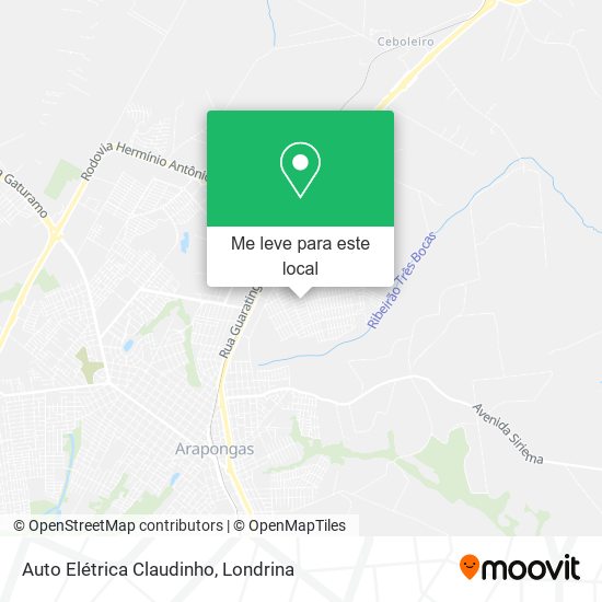 Auto Elétrica Claudinho mapa