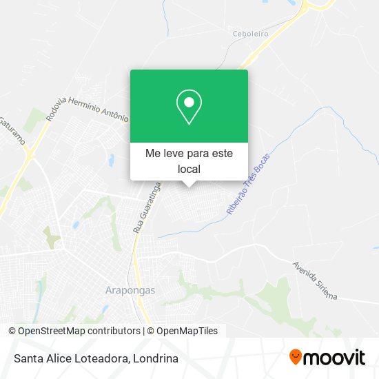 Santa Alice Loteadora mapa