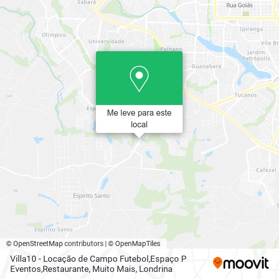 Villa10 - Locação de Campo Futebol,Espaço P Eventos,Restaurante, Muito Mais mapa