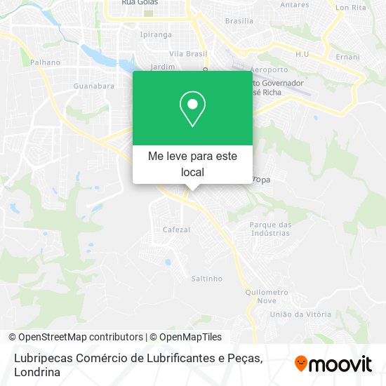 Lubripecas Comércio de Lubrificantes e Peças mapa