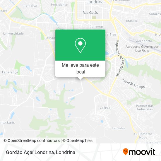 Gordão Açaí Londrina mapa