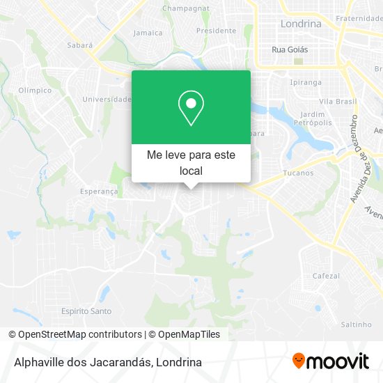 Alphaville dos Jacarandás mapa
