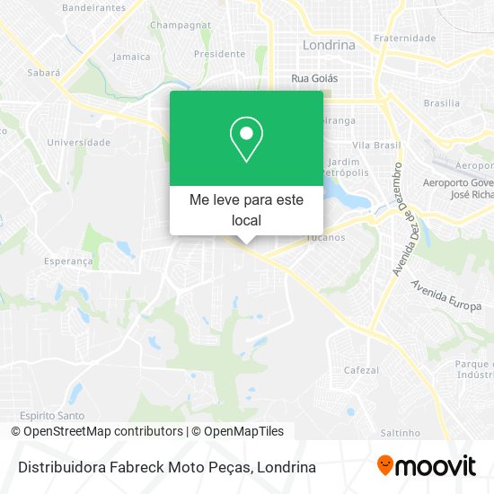Distribuidora Fabreck Moto Peças mapa