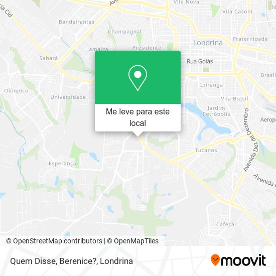 Quem Disse, Berenice? mapa
