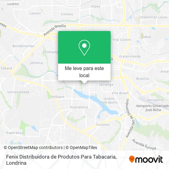 Fenix Distribuidora de Produtos Para Tabacaria mapa