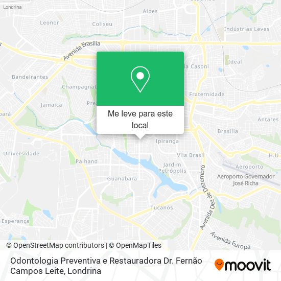 Odontologia Preventiva e Restauradora Dr. Fernão Campos Leite mapa