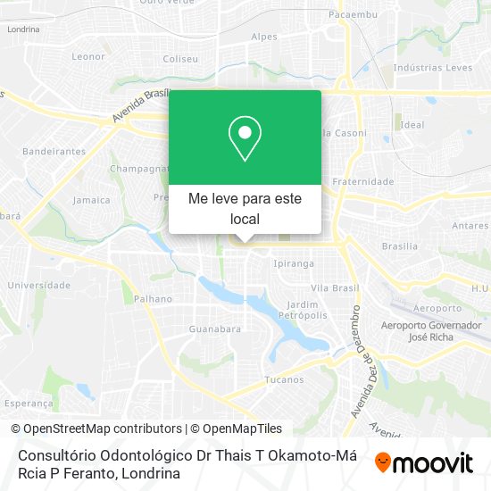 Consultório Odontológico Dr Thais T Okamoto-Má Rcia P Feranto mapa