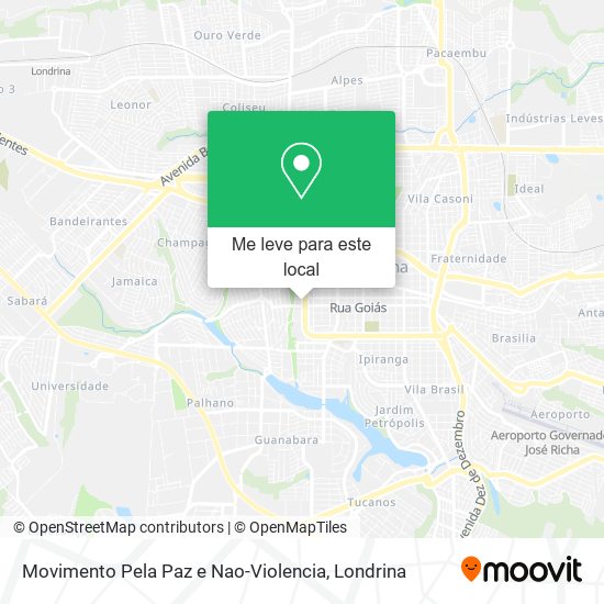 Movimento Pela Paz e Nao-Violencia mapa