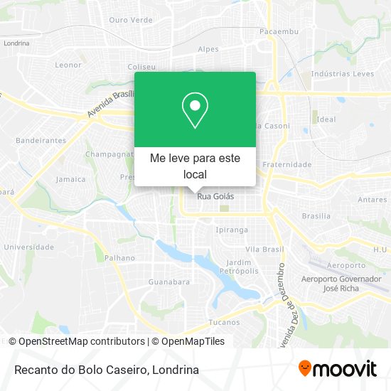Recanto do Bolo Caseiro mapa