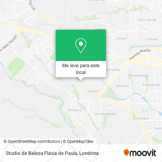 Studio de Beleza Flávia de Paula mapa