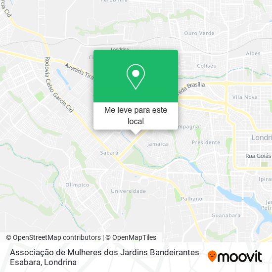 Associação de Mulheres dos Jardins Bandeirantes Esabara mapa