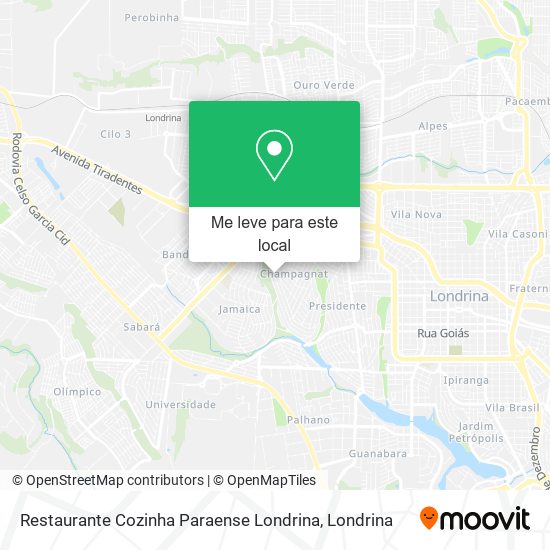 Restaurante Cozinha Paraense Londrina mapa