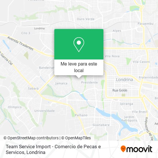 Team Service Import - Comercio de Pecas e Servicos mapa