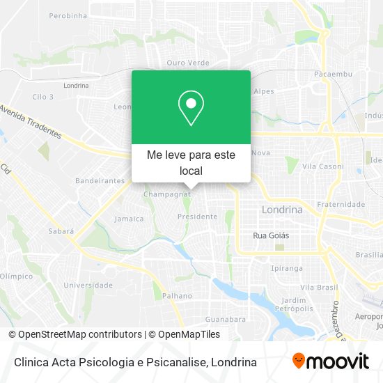Clinica Acta Psicologia e Psicanalise mapa