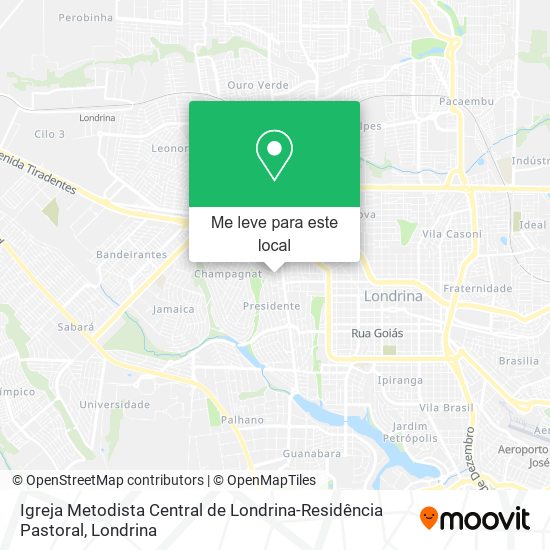 Igreja Metodista Central de Londrina-Residência Pastoral mapa
