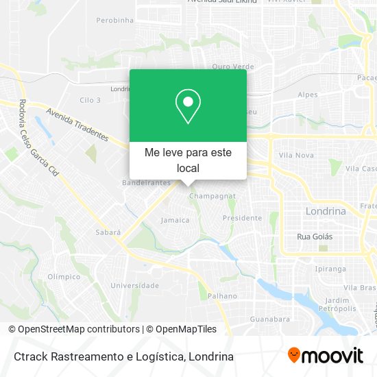 Ctrack Rastreamento e Logística mapa