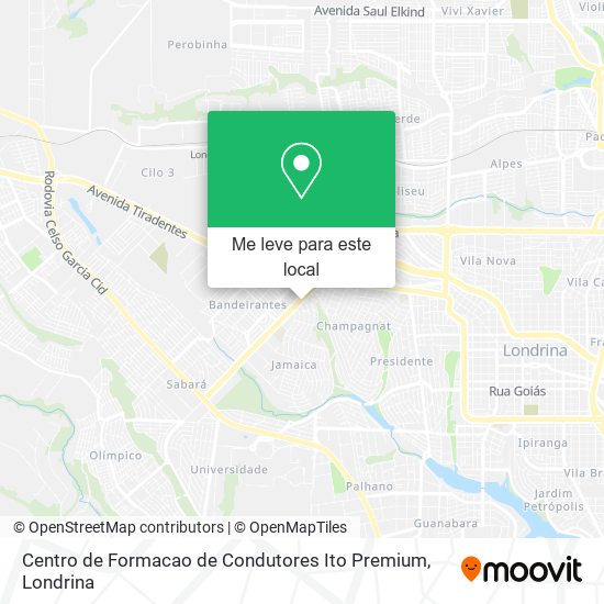 Centro de Formacao de Condutores Ito Premium mapa