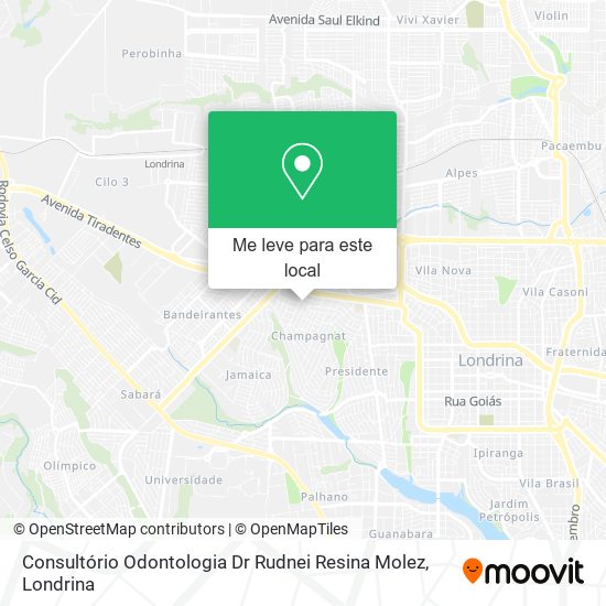 Consultório Odontologia Dr Rudnei Resina Molez mapa