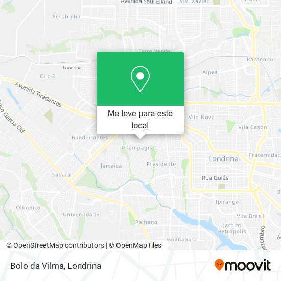 Bolo da Vilma mapa