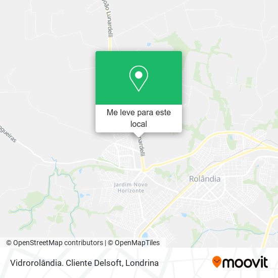 Vidrorolândia. Cliente Delsoft mapa