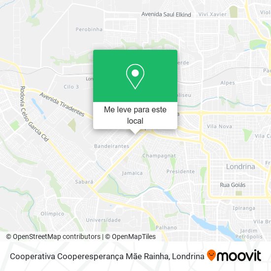 Cooperativa Cooperesperança Mãe Rainha mapa