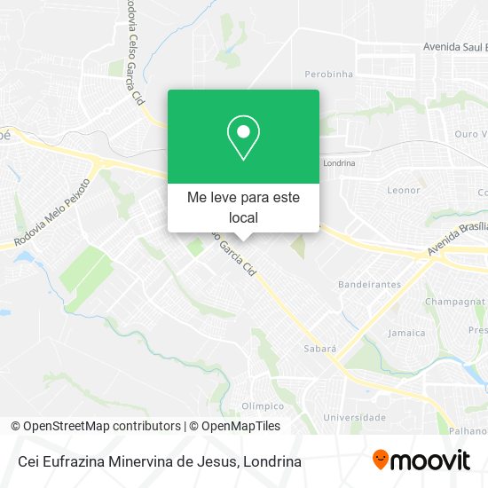 Cei Eufrazina Minervina de Jesus mapa