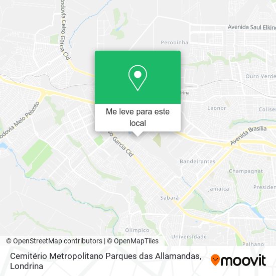 Cemitério Metropolitano Parques das Allamandas mapa