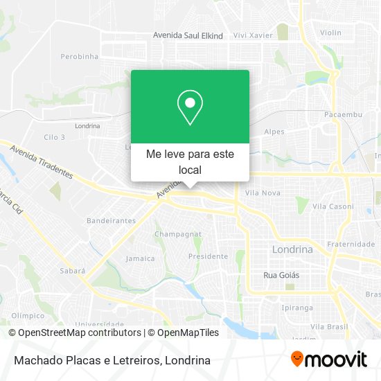 Machado Placas e Letreiros mapa