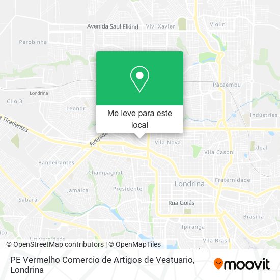 PE Vermelho Comercio de Artigos de Vestuario mapa