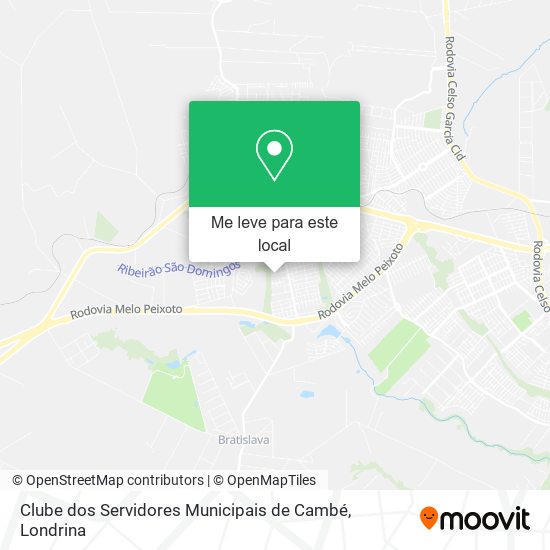 Clube dos Servidores Municipais de Cambé mapa