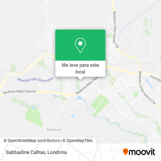 Sabbadine Calhas mapa