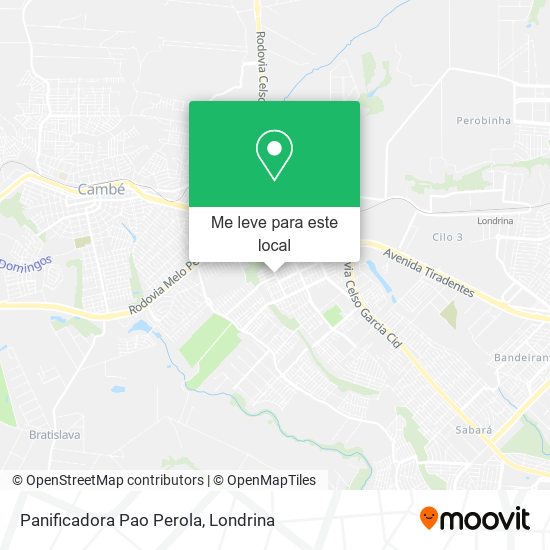Panificadora Pao Perola mapa