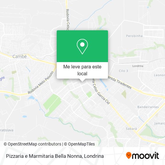 Pizzaria e Marmitaria Bella Nonna mapa