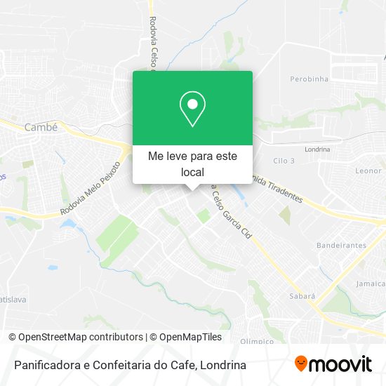 Panificadora e Confeitaria do Cafe mapa