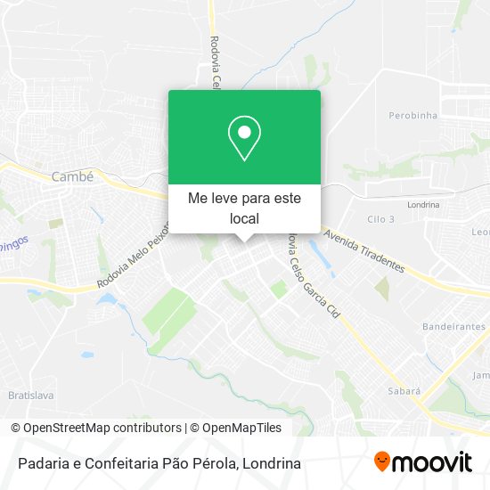 Padaria e Confeitaria Pão Pérola mapa