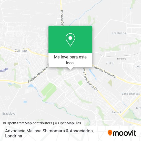 Advocacia Melissa Shimomura & Associados mapa
